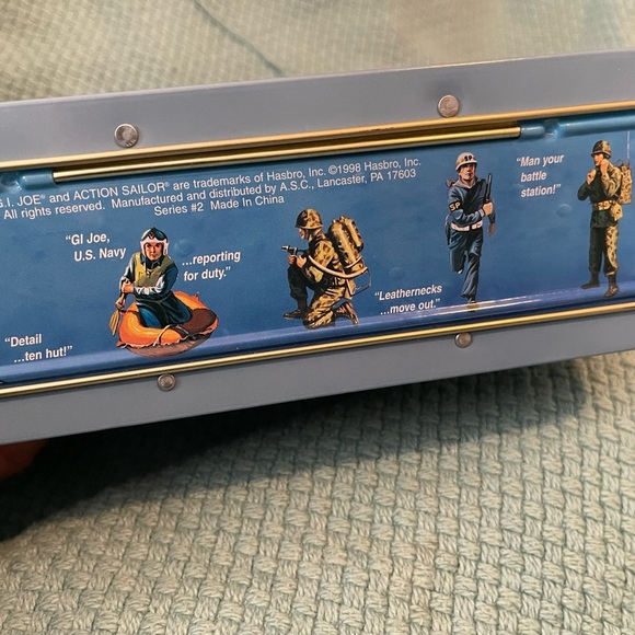 Vintage 1998 Hasbro GI Joe Action Sailer Metal Lunch Box - No Thermos - Picture 4 of 8